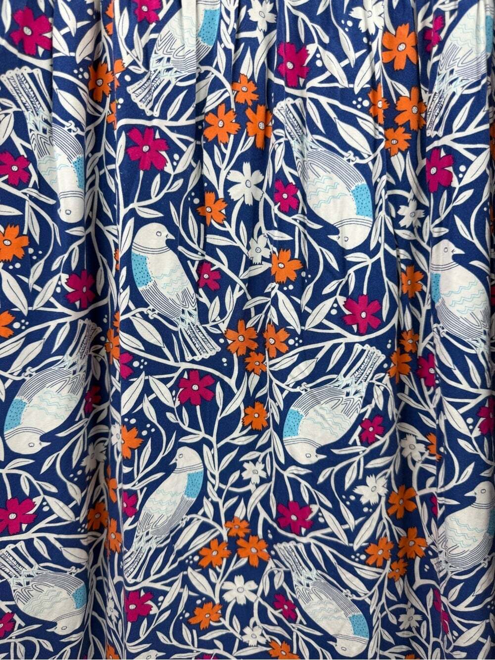 Old Navy Blue Floral Maxi Dress with Orange & Pink Accents - Picture 3 of 16